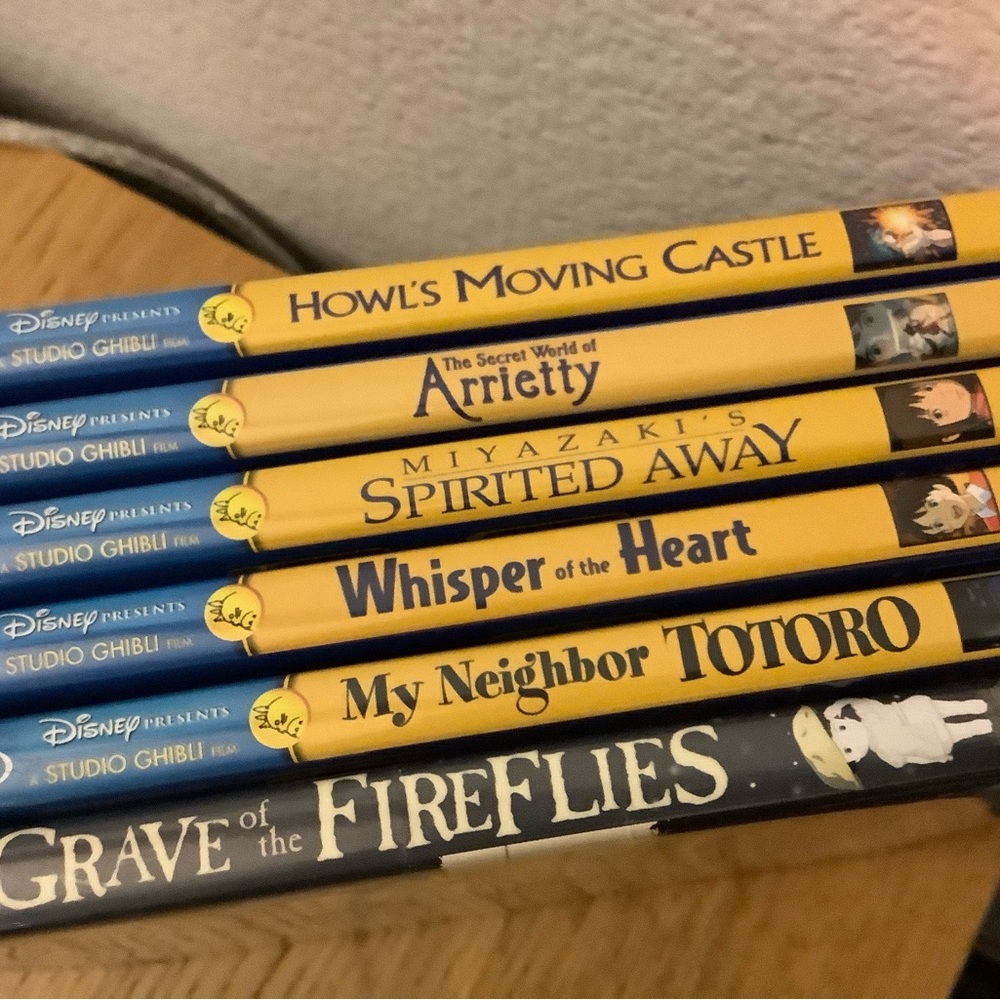Set Open Box Studio Ghibli Blu Ray DVD’s Like New No Scratches